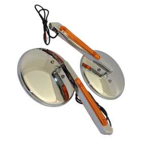 Motorcycle Round LED Lighted Mirror Kit